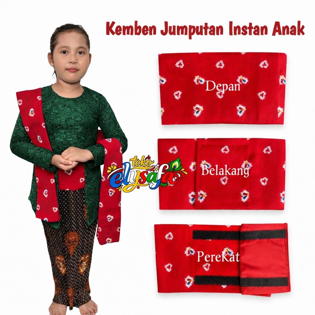 Kemben jumputan instan Anak, slempang jumputan anak