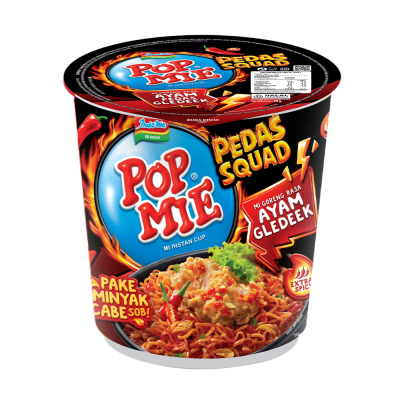 Indomie Pop Mie Pedas Squad Mi Kuah Rasa Baso Granat / Mi Kuah Rasa Kari Lava / Mi Kuah Rasa Ayam Do