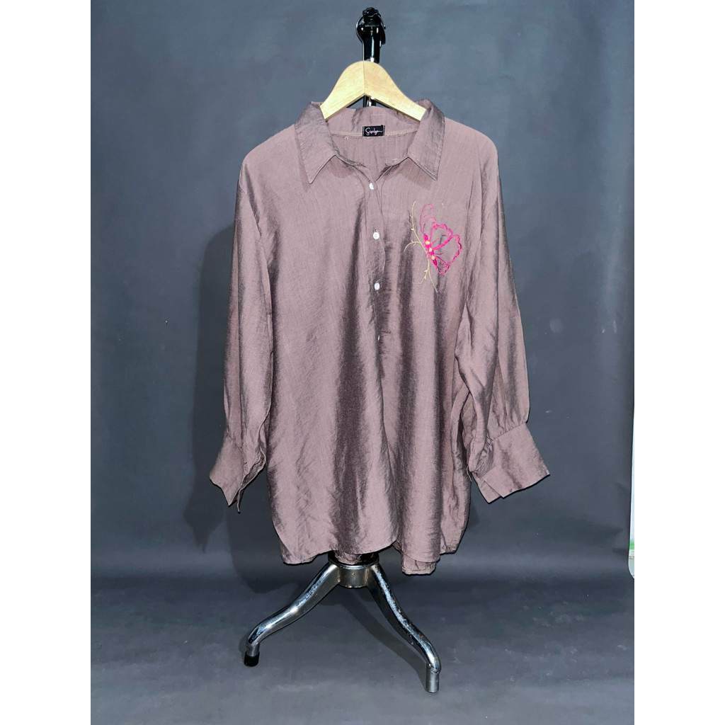 Kemeja bigsize mocca wanita