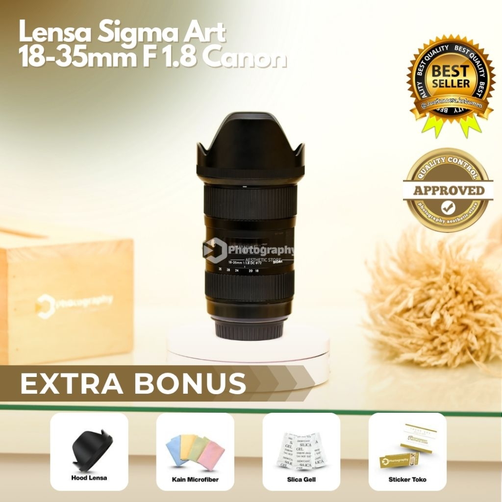 Lensa Sigma Art 18-35mm Murah — Sigma 18-35mm F1.8 HSM Art Canon EF APS-C Lensa Tajam Bokeh Video Ci