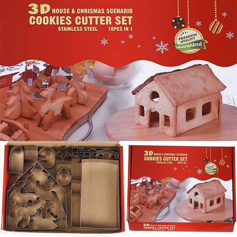 18pcs Cookies cutter gingerbread cetakan kue natal cookies natal gingerbread Cookies Cutter / Cetaka