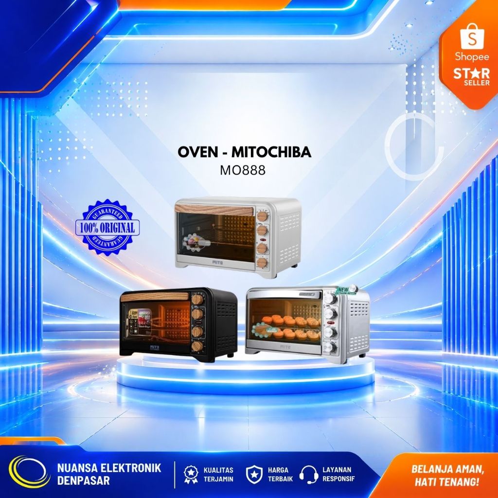 MITO MO888 / MO-888 / MO 888 Oven Listrik New Fantasy 2 33 Liter Electric Oven Pemanggang Roti Low W