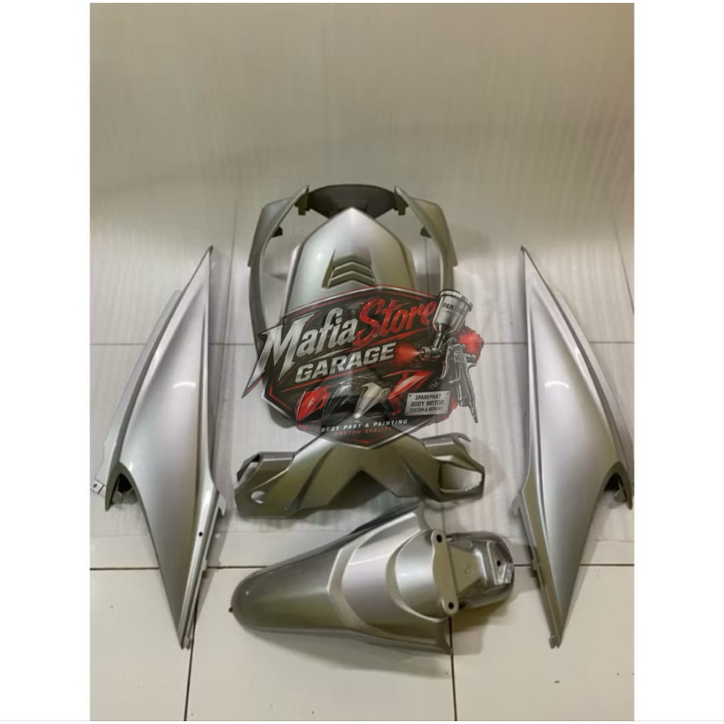 Cover body full halus motor honda beat karbu 2008-2012 warna silver