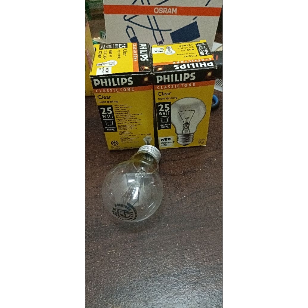 Philips Lampu Pijar Classictone A55 ES 25w Clear E27