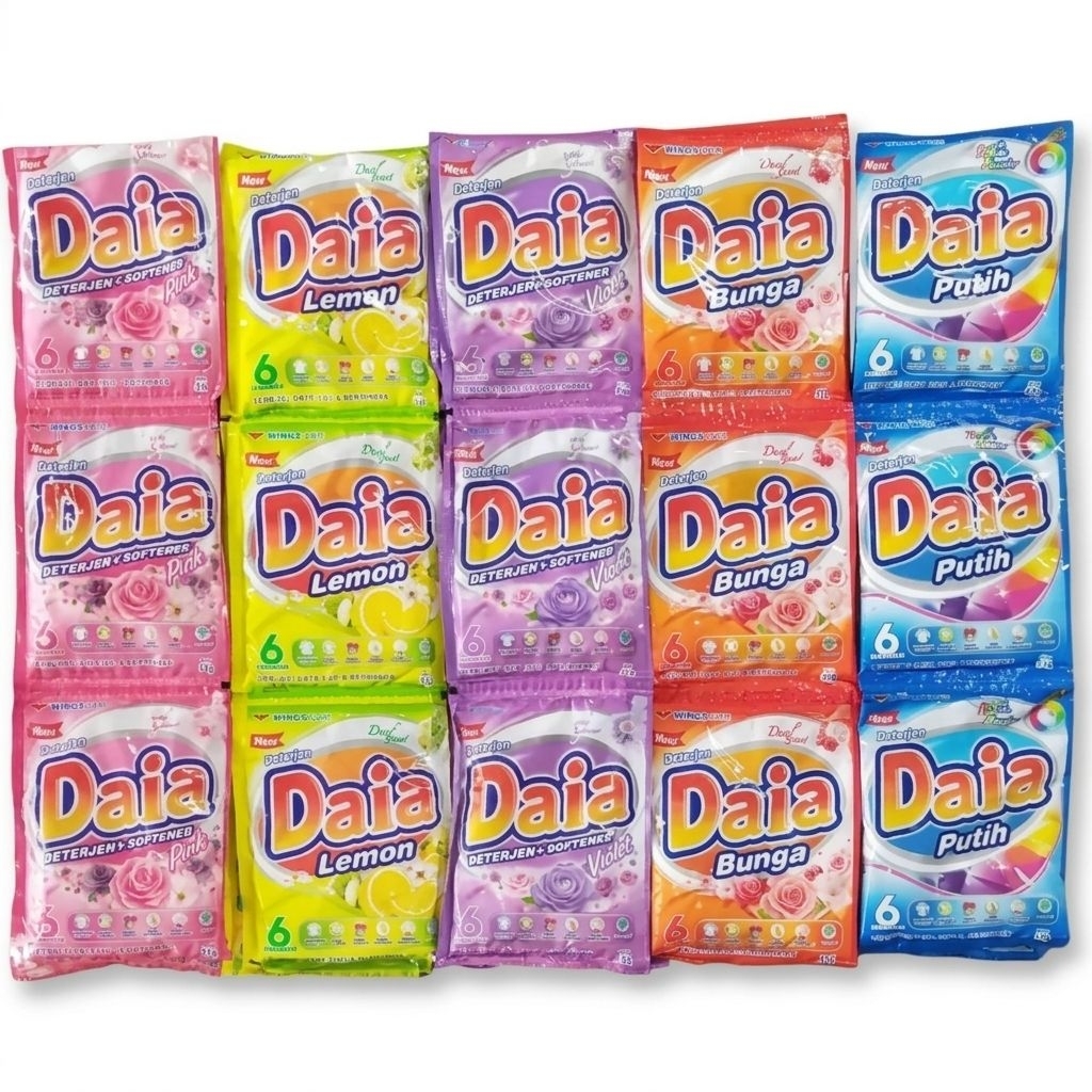( renceng ) Daia detergen bubuk kemasan sachet isi 47 gram  / daia bubuk / detergen daia / daia sach