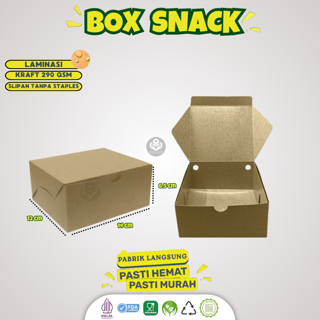 Box Snack12x12 Dus Snack 12x12 Snack Box 12X12X7 (B43K2-Laminasi)