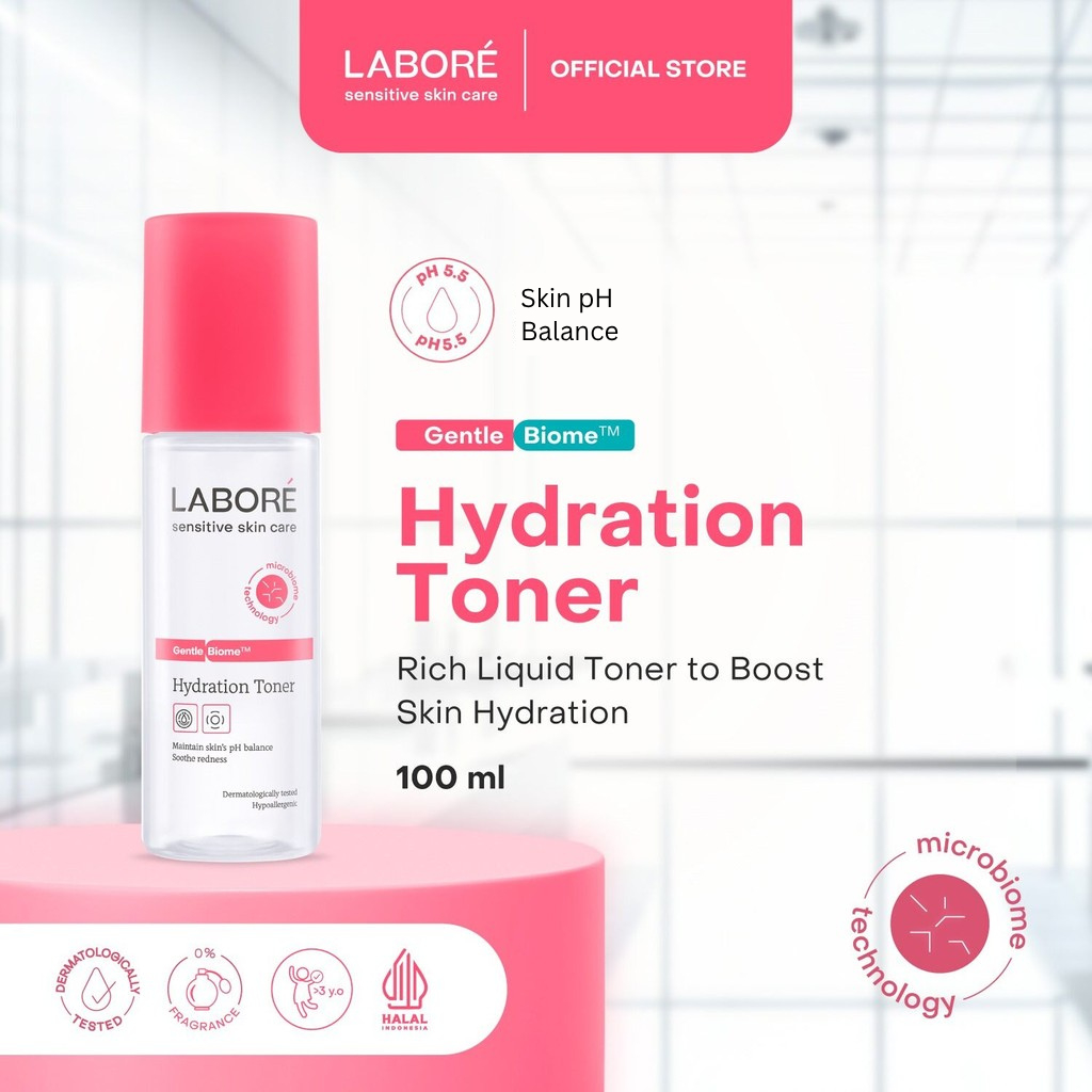 Labore GentleBiome Hydration Toner 100ml - Toner untuk Melembabkan Wajah Pada Kulit Sensitif (Mengan