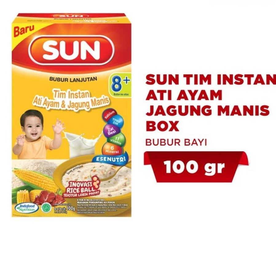 Sun Bubur Tim Ati Ayam Jagung Manis 100Gr - SURABAYA