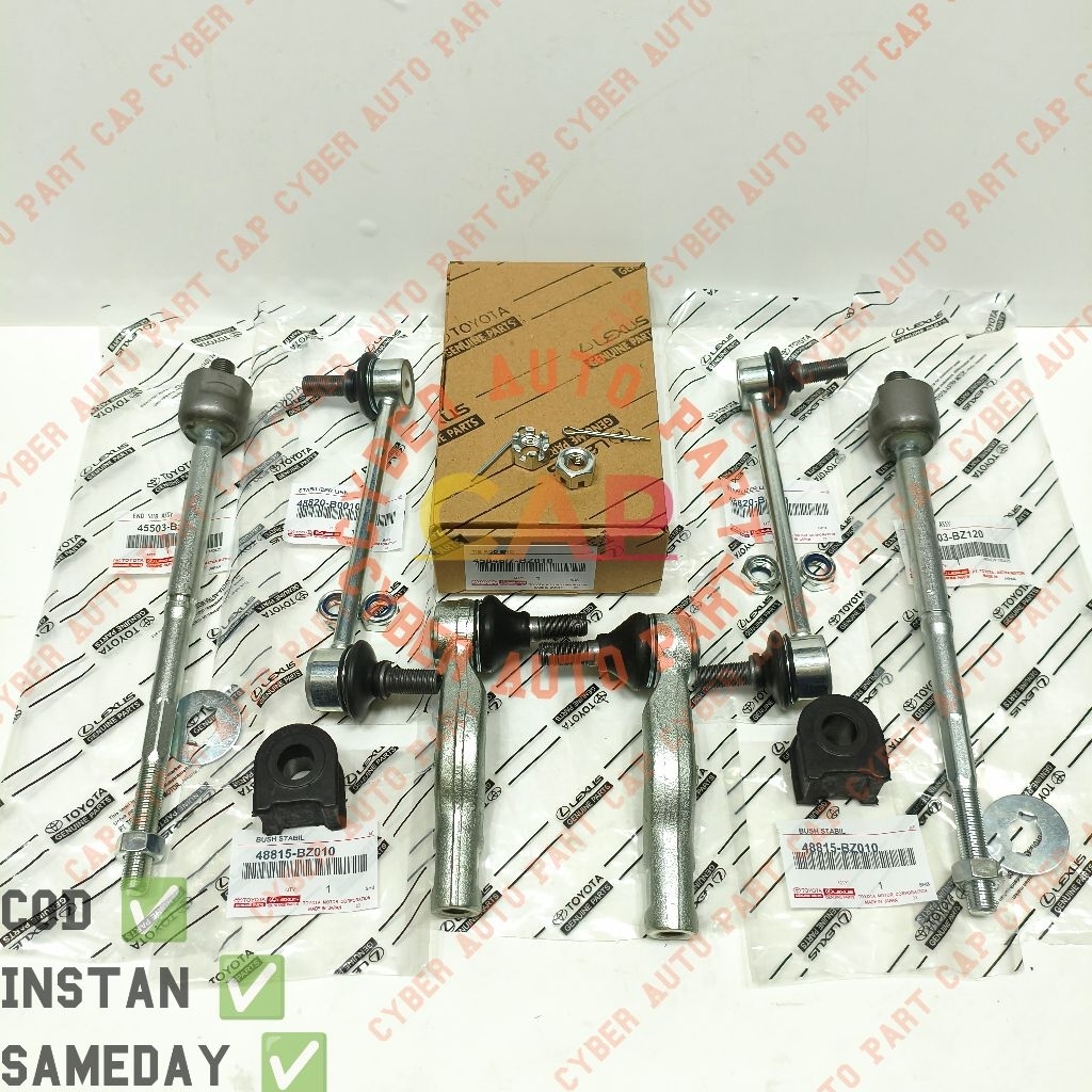 Tie Rod + Long Tie Rod + Link Stabil + Karet Stabil Depan Toyota All New Avanza Xenia Veloz 2012-201