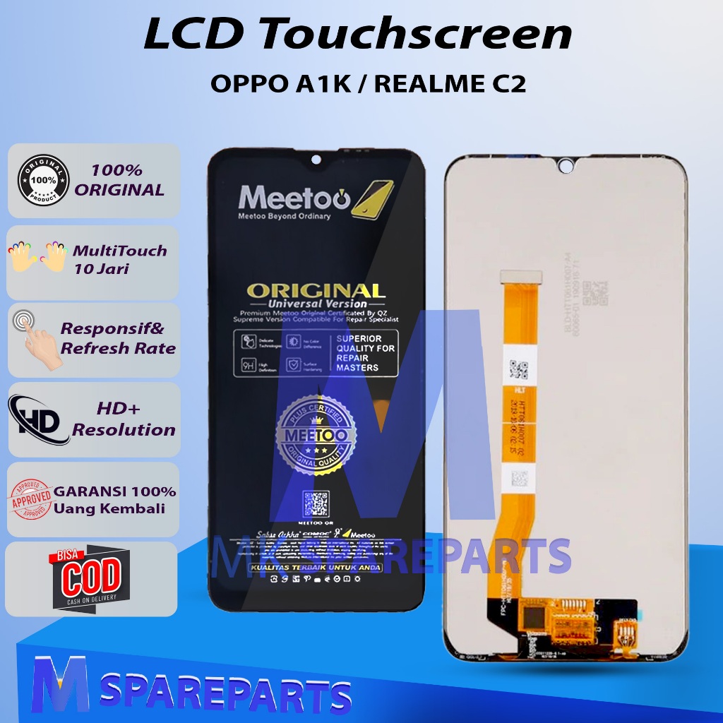 LCD OPPO A1K / REALME C2 FULLSET 100% ORIGINAL