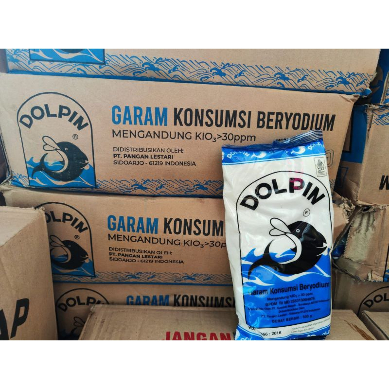 DOLPHIN Garam 500gr Per Dus Isi 24 Pcs Untuk Masakan Rasa Gurih