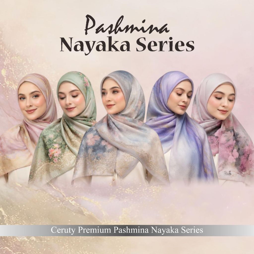HIJAB AULIA PASHMINA NAYAKA//HIJAB PASHMINA MOTIF//PASHMINA