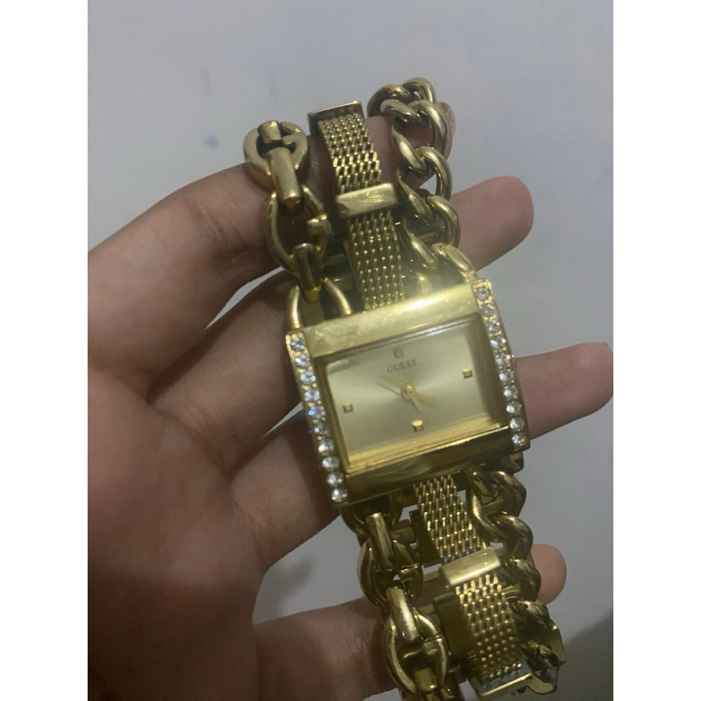 guess original emas rantai jam tangan