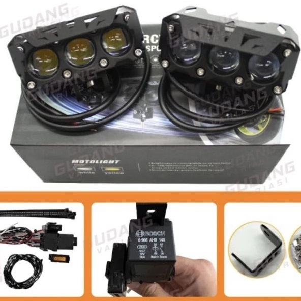 Lampu Tembak Mini Projie 3 Lens