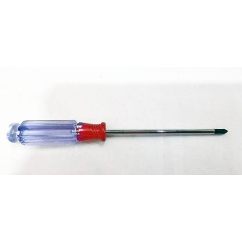 Obeng kembang kecil biru merah transparan