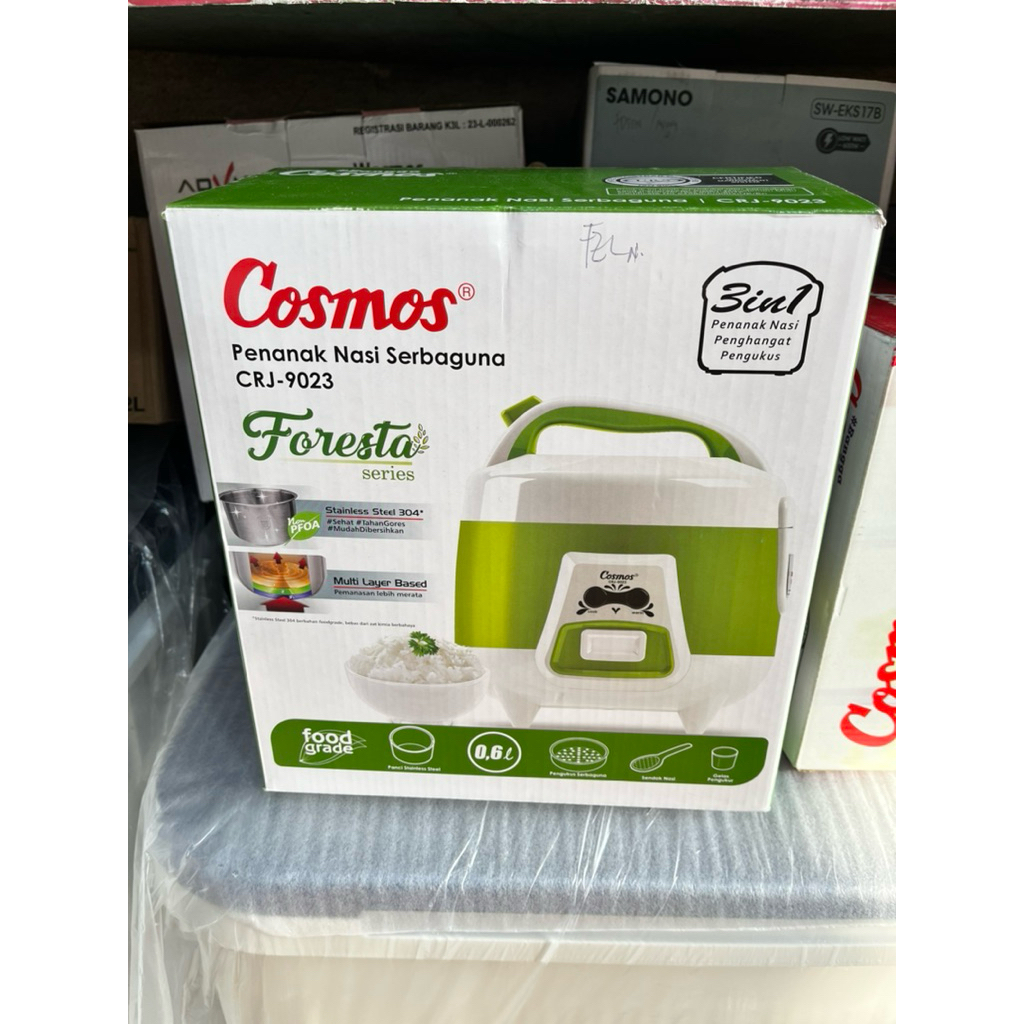 RICE COOKER COSMOS CRJ 9023 PANCI STAINLESS - MINI RICE COOKER PANCI STAINLESS COSMOS - MAGIC COM CO
