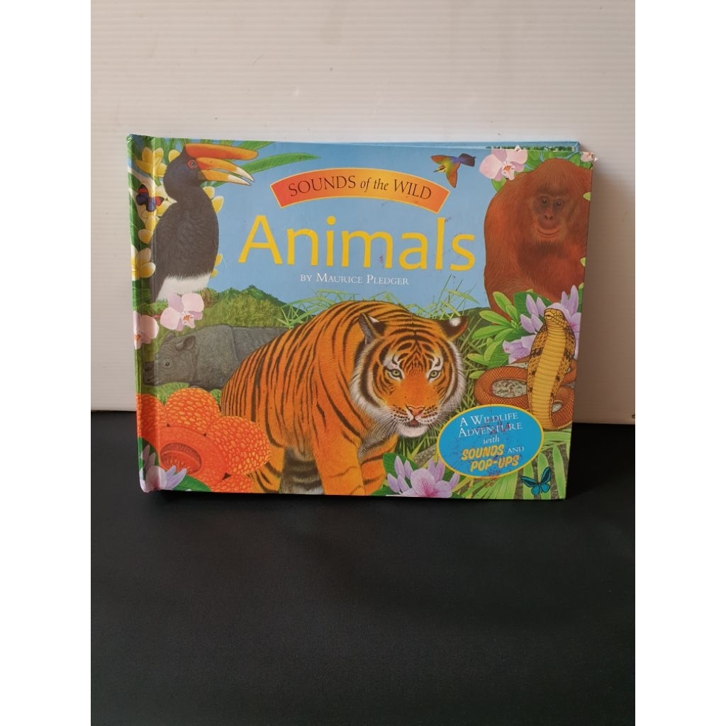 buku anak 3D sounds of the wild animals /buku bekas