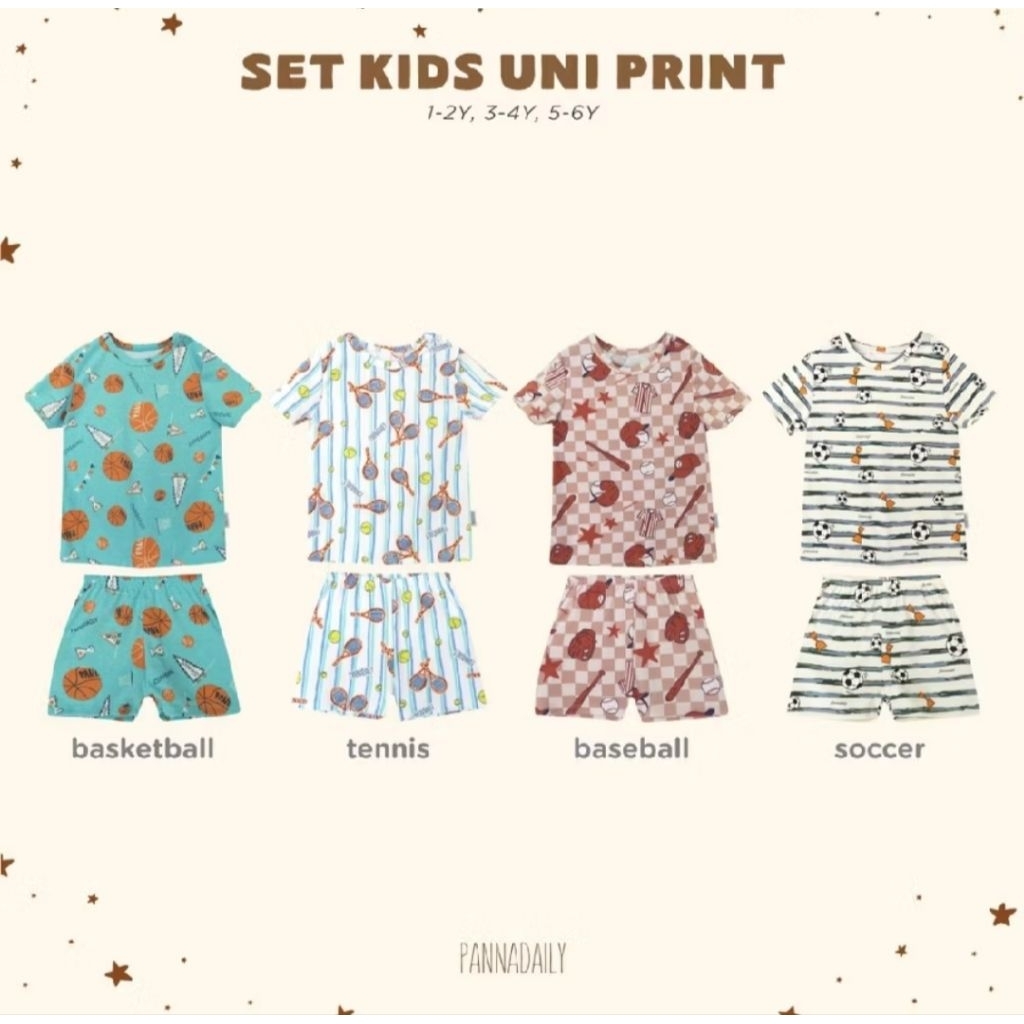 BOHOPANNA | BOHOPANNA P SET KIDS PRINT | BOHO MURAH | SETELAN BAJU ANAK COWOK | PANNA DAILY