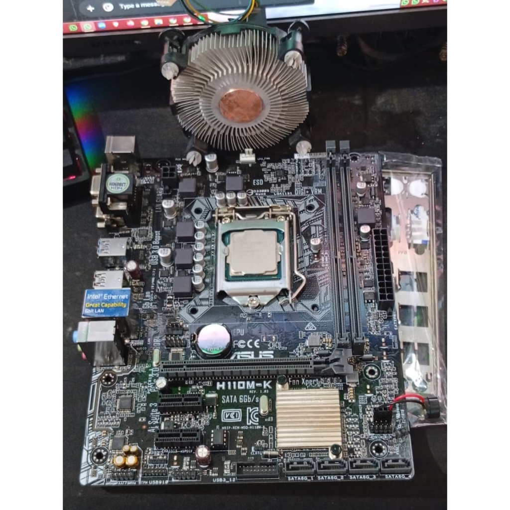 motherboard  h110 lga 1151 + i5 7500 sepaket