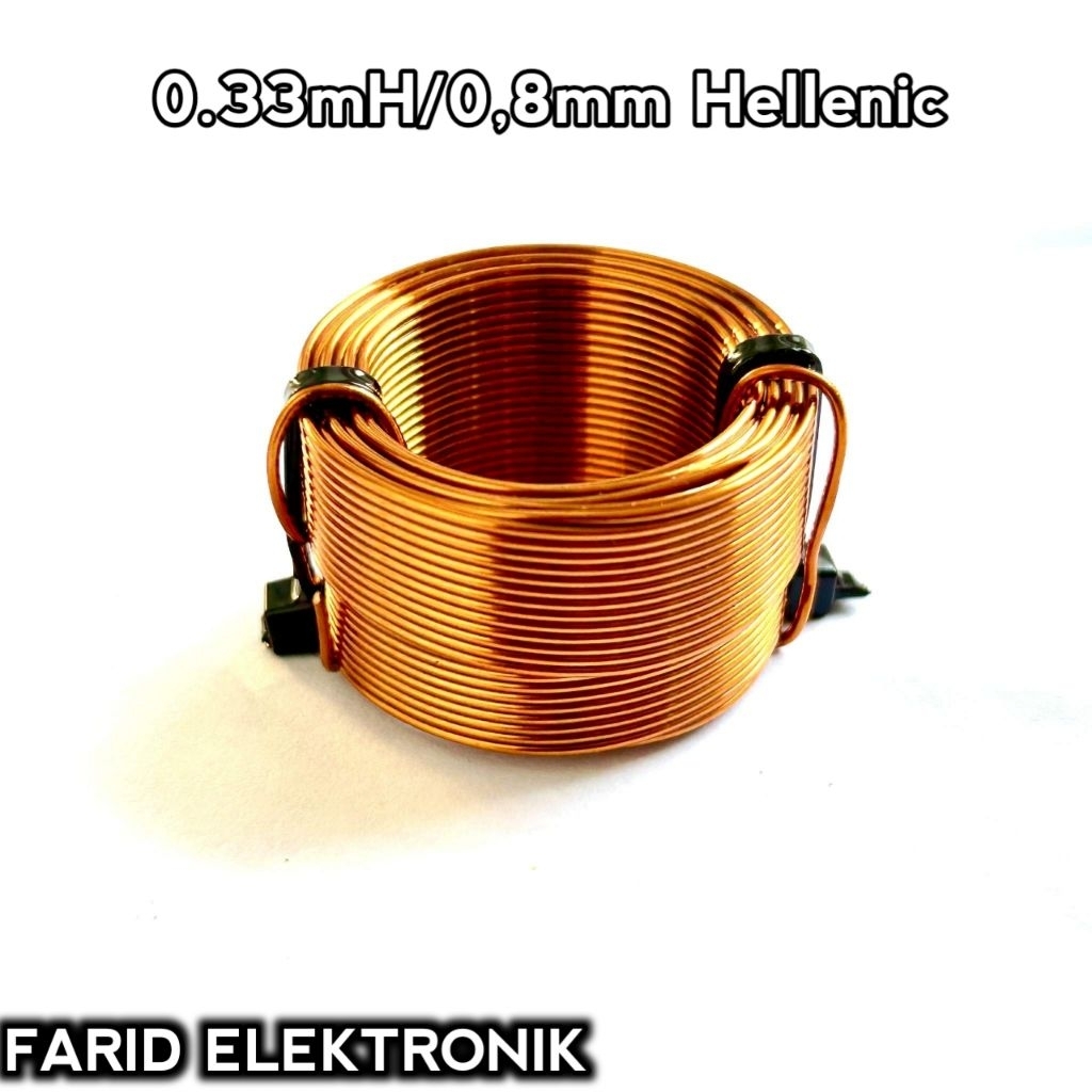 Coil induktor lilitan crossover 0.33mh 330uh  kawat 0.8mm