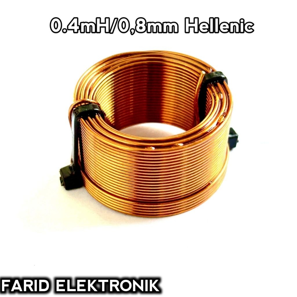 Coil induktor lilitan crossover 0.5mh 500uh  kawat 0.8mm hellenic