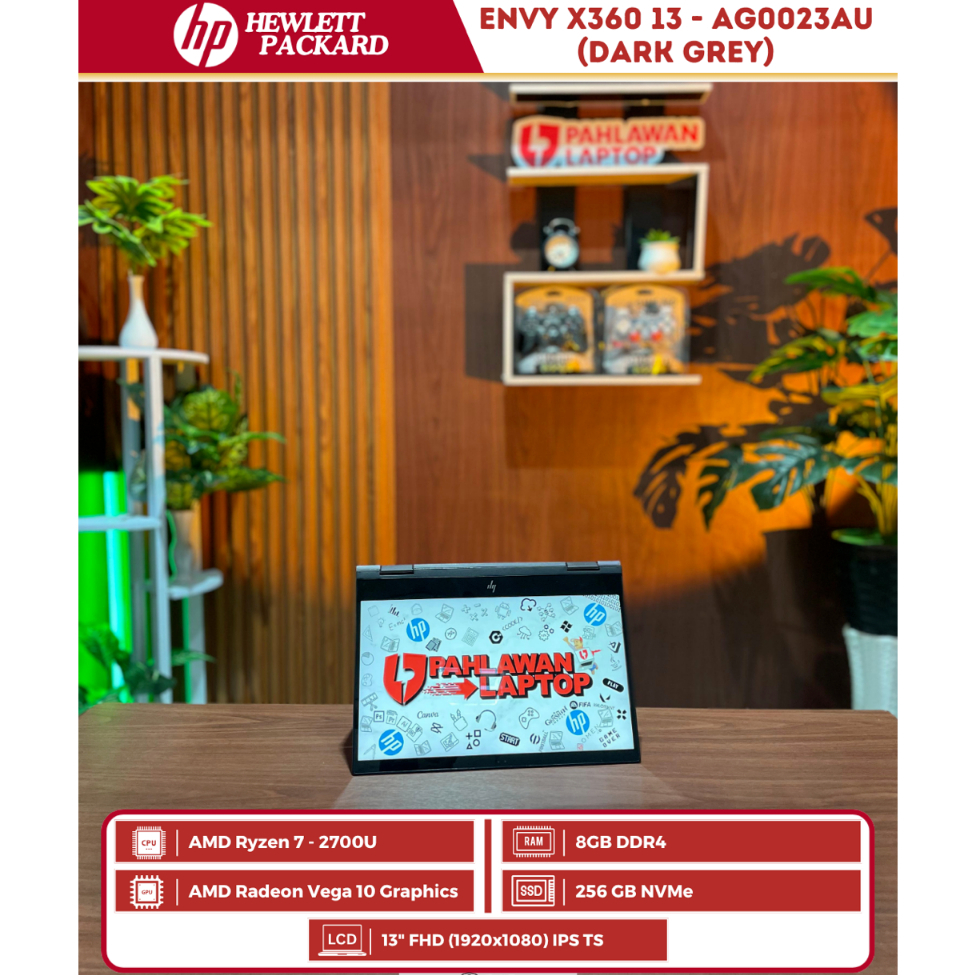 HP Envy X360 13 - AG0023AU AMD Ryzen 7 - 2000 Series/ Ram 8GB/SSD 512GB/Layar 13"