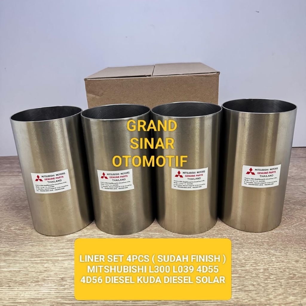 LINER SET 4PCS ( SUDAH FINISH ) MITSHUBISHI L300 L039 4D55 4D56 DIESEL KUDA DIESEL SOLAR ORI OEM