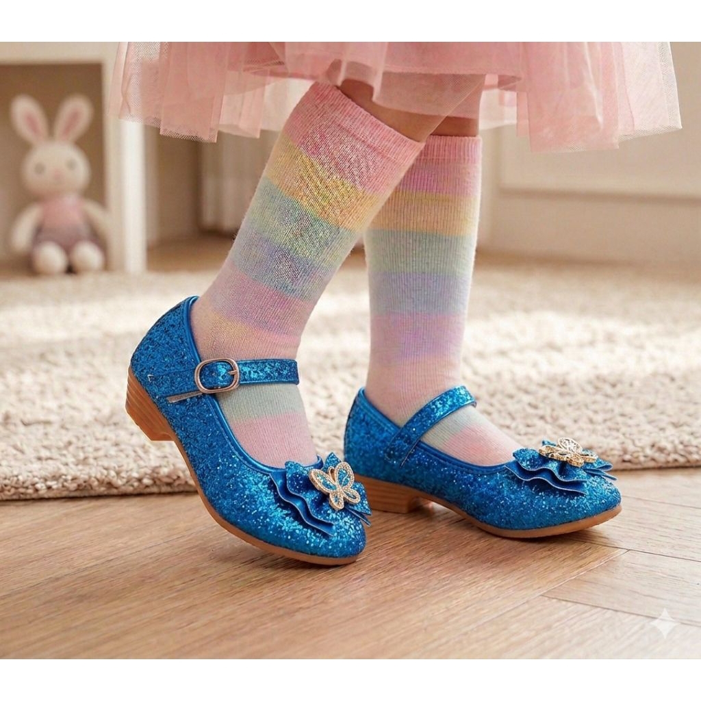 Sepatu princes anak perempuan sepatu pesta anak umur 1 sampai 9 tahun