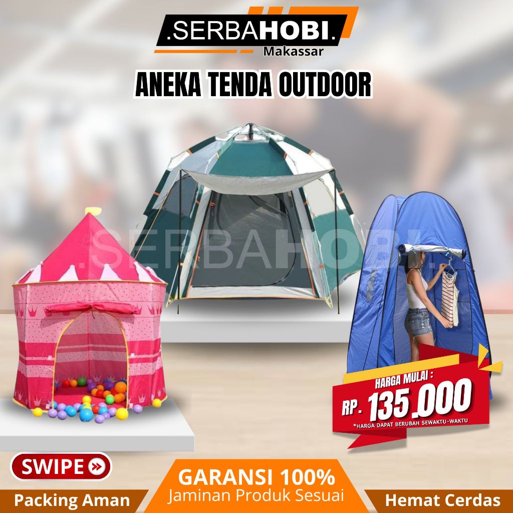 Tenda Outdoor / Tenda Camping besar / tenda Outdoor anak / Tenda Hiking kapasitas besar