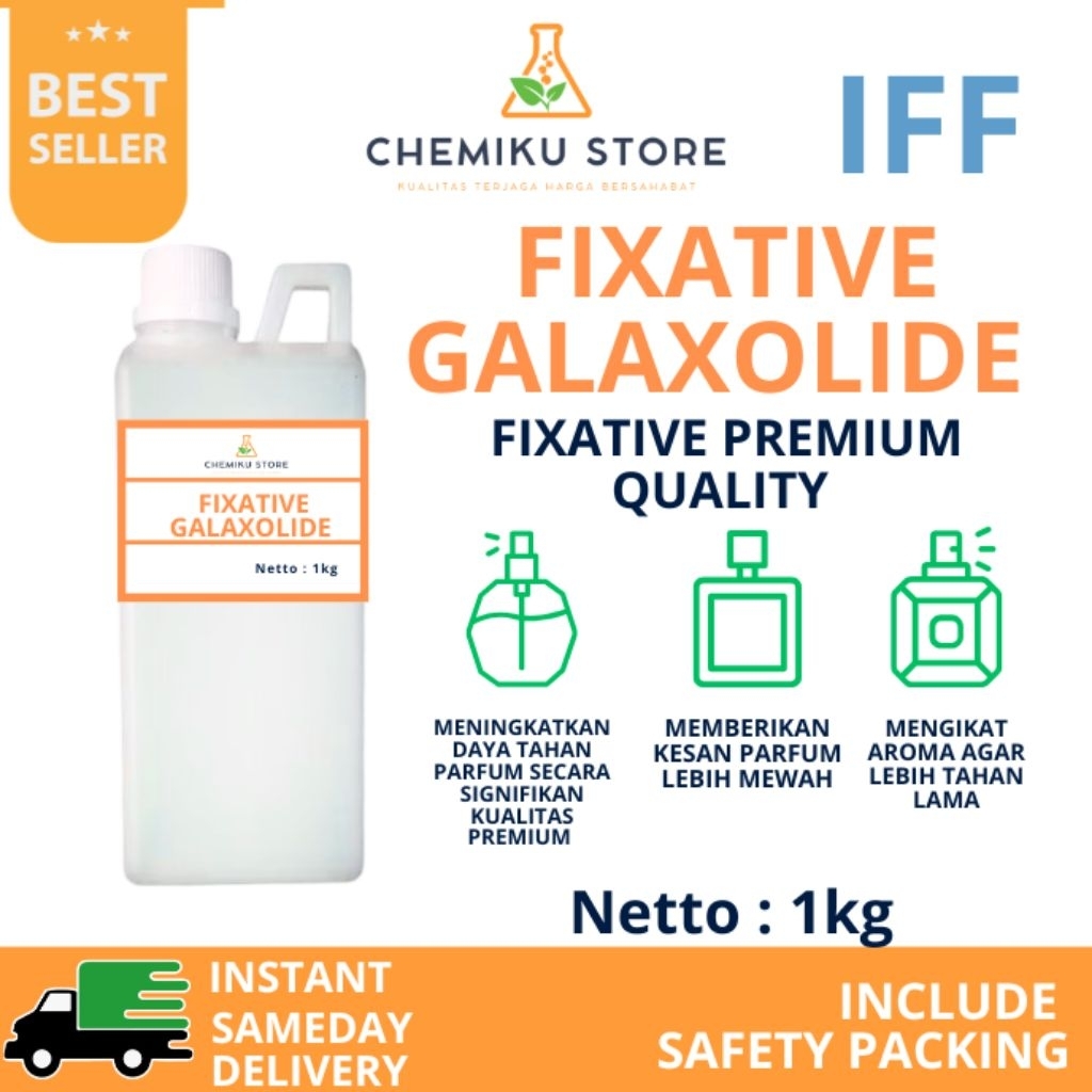 Fixative Galaxolide IFF 100% Murni 1kg / GALAXOLIDE IFF / FIXATIVE PARFUM 500g / BAHAN PARFUM TAHAN 