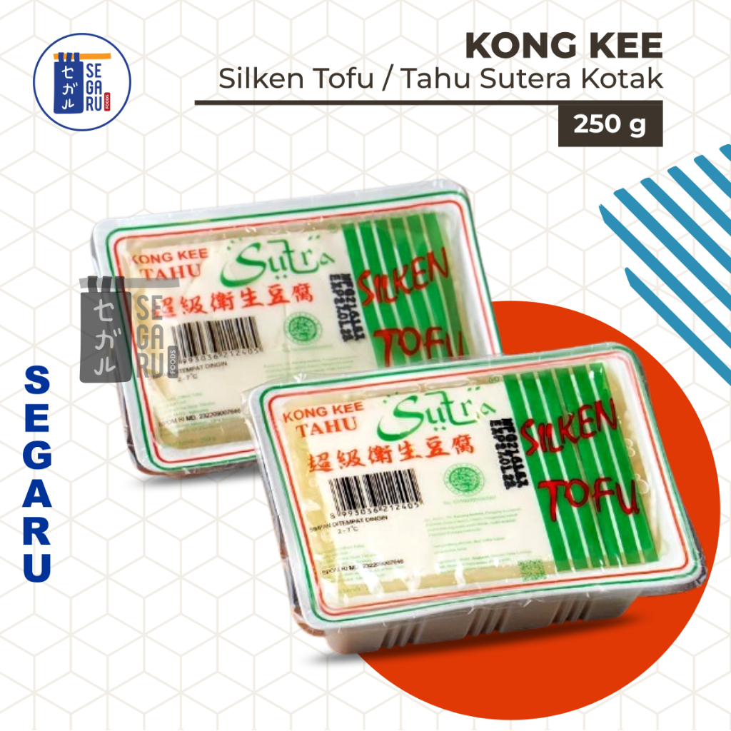 Kongkee Tahu Sutra Kotak | Silken Tofu Halal 250gr