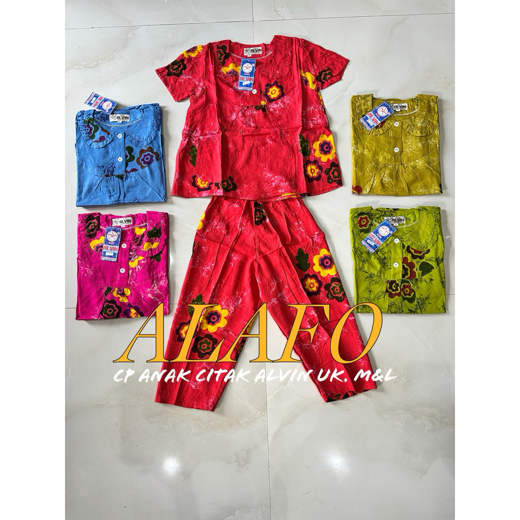BAJU TIDUR NYAMAN CP ANAK UK. S-XL BATIK ALVIN CITAK