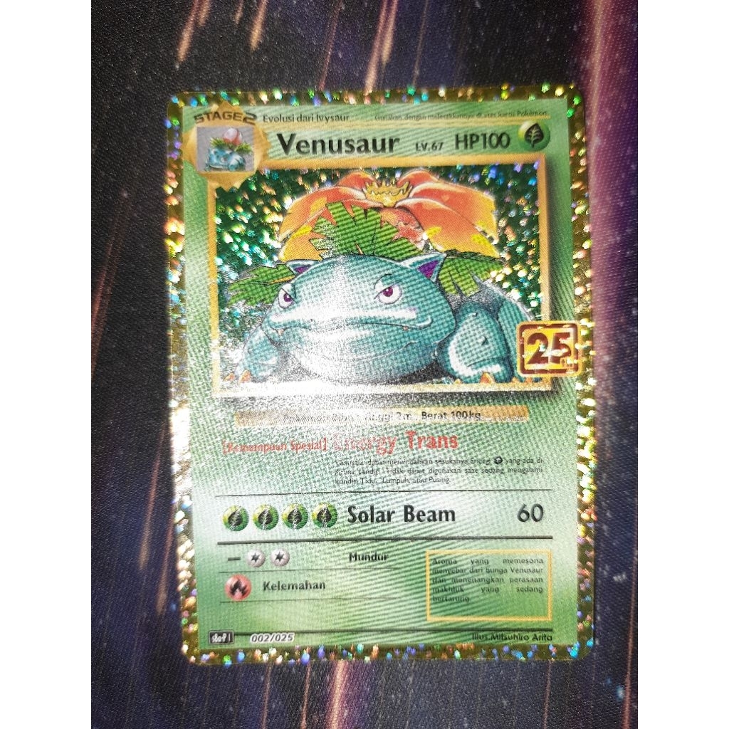 kartu pokemon 25th Venusaur dan luxray