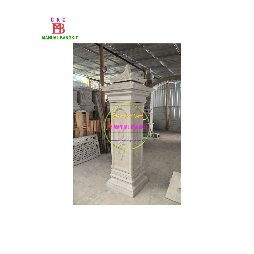 Pilar GRC Gapura Pagar Rumah Motif Bunga