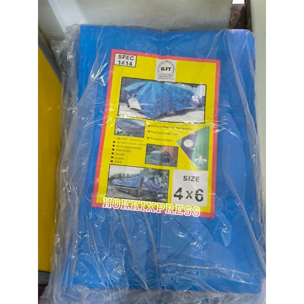 Terpal Plastik Tenda Biru A3 - Ukuran 4 X 6