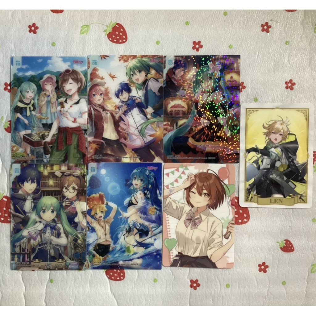 Card Vocaloid Miku, Len, Luka, Meiko, Kaito