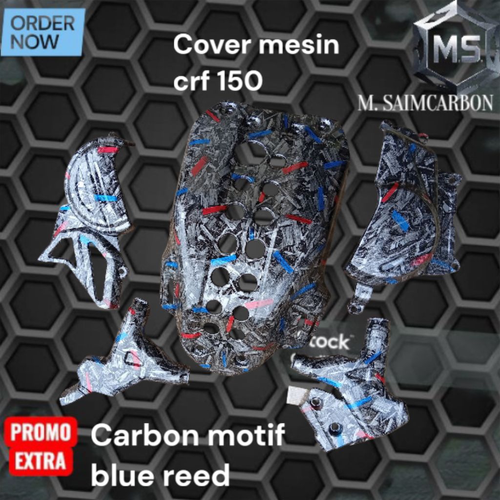cover/tutup mesin crf 150 carbon wtp