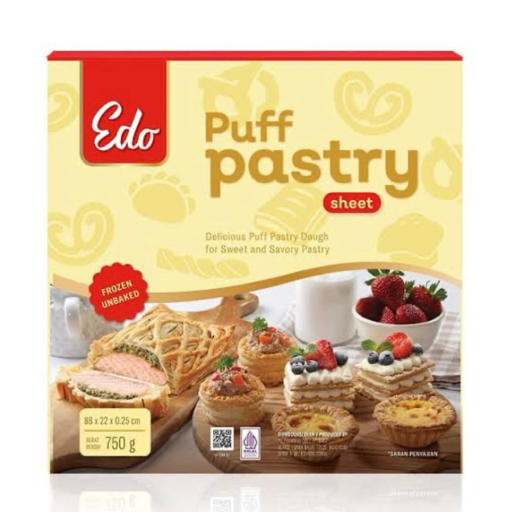 Puff Pastry Sheet Edo | Edo puff pastry 750 gr