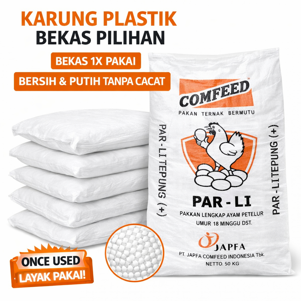 Karung Bekas Pakan Ayam / Karung Bekas Pakan Ayam 50kg