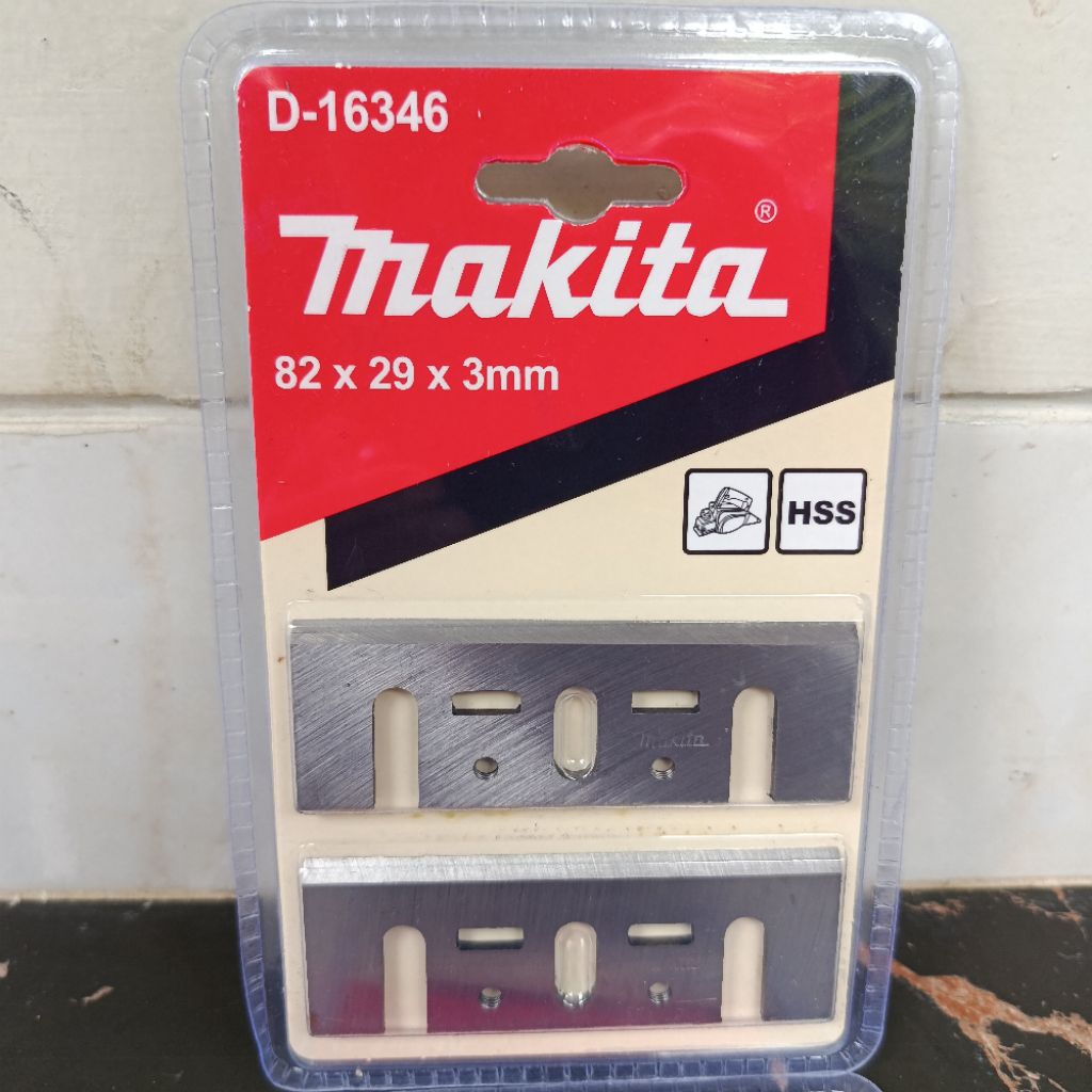 Mata Pisau Serut Makita D-16346 HSS 82mm Pisau Ketam Pasah Kayu Manual Listrik High Speed Steel Orig