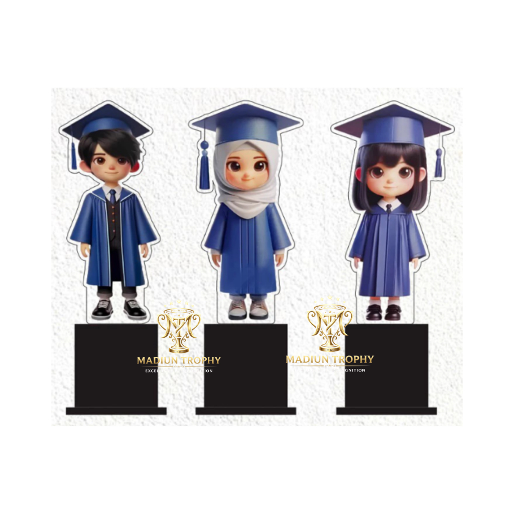 Piala Wisuda Akrilik Custom Piala Wisuda Anak