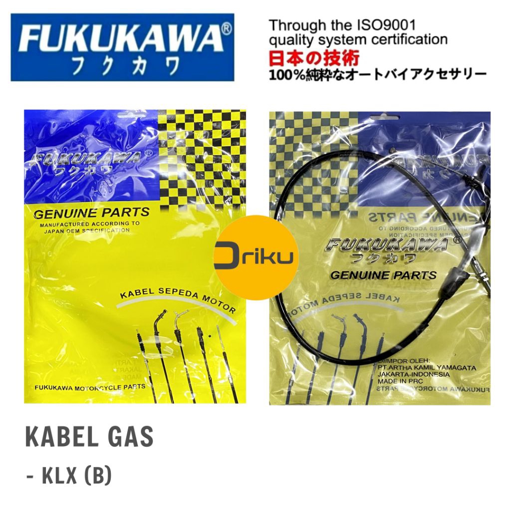 KABEL GAS KLX 150 (B) FUKUKAWA tali gas klx 150 bagian B