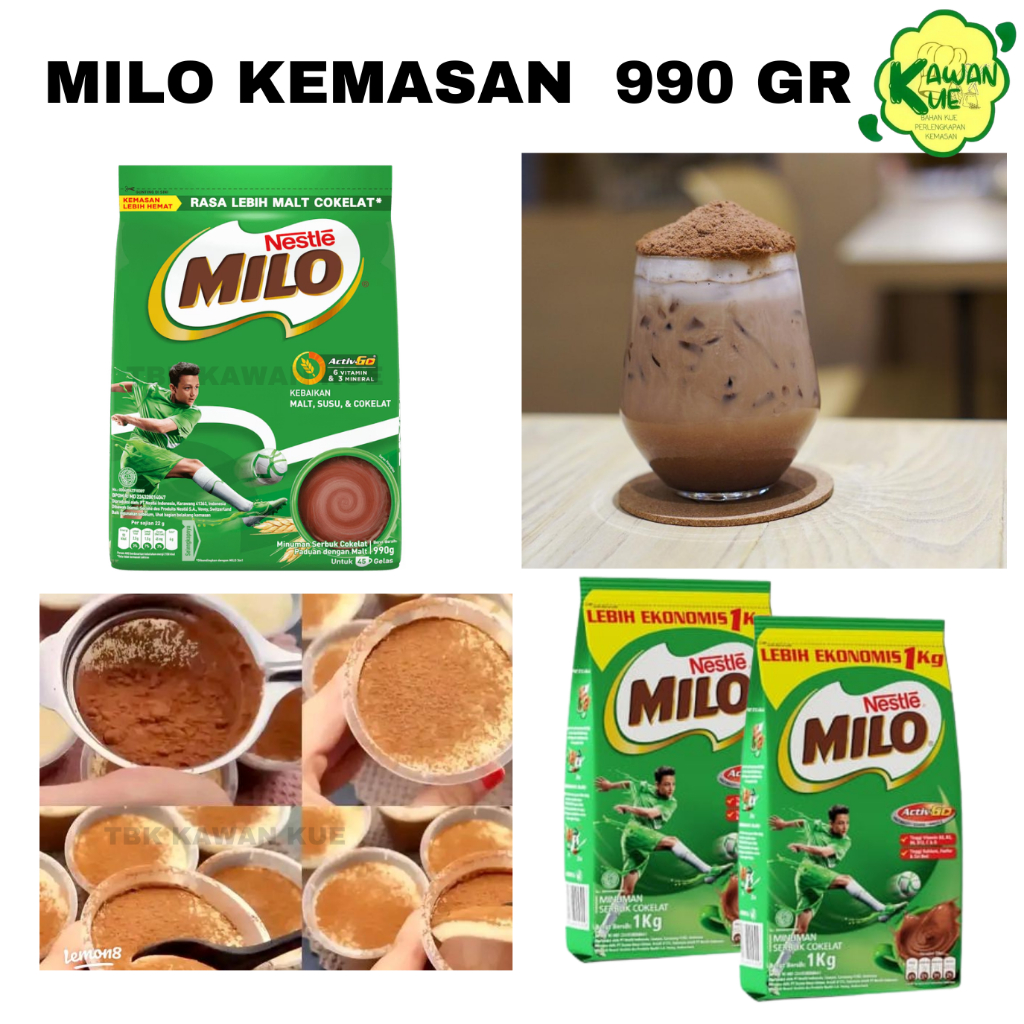 Nestle Milo Bubuk Kemasan 990 gr - Bubuk Minuman Milo