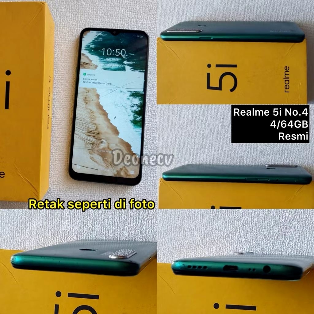 Realme 5i bekas minus 4gb / 64 gb