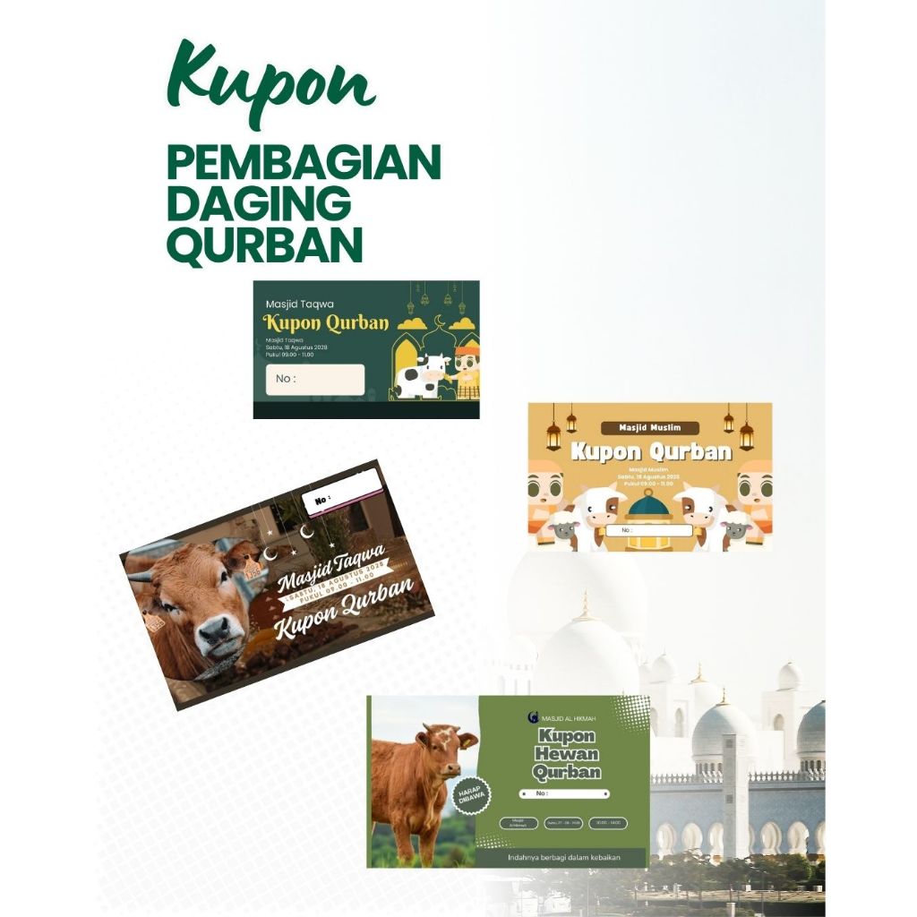 Kupon pembagian daging kurban / kupon daging qurban