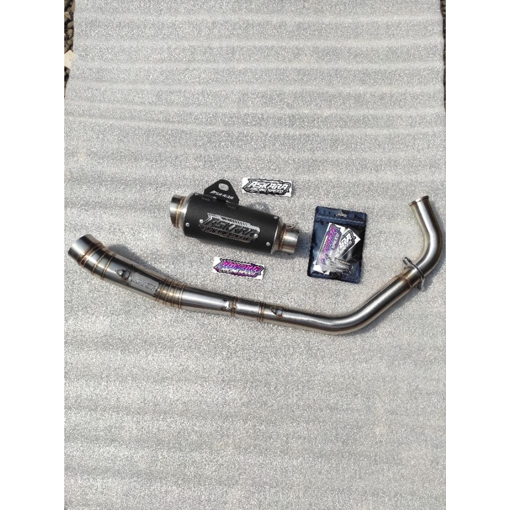 Knalpot R15 V1 V2 V3 V4 Vixion Scorpio Slincer 18cm Standar BoreUp Original Askara Racing Speed