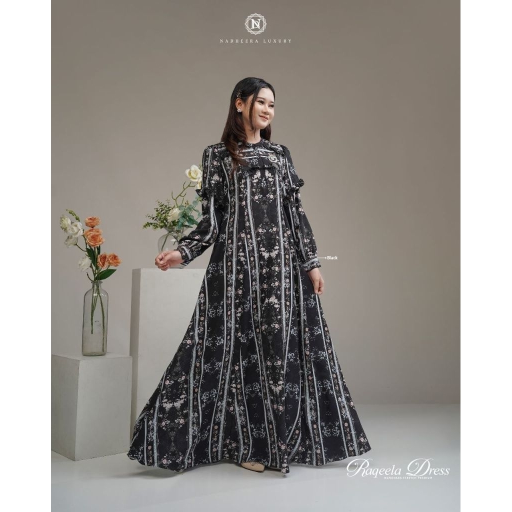 Raqeela dress by Nadheera Luxury || Gamis motif || Gamis nadheera luxury || Gamis cantik