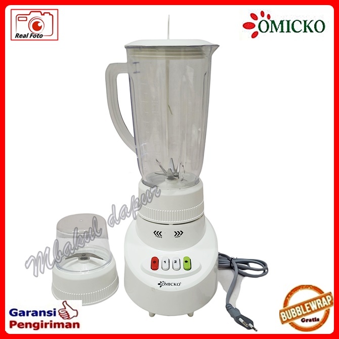 Blender Plastik Blender 2 in 1 Juice Buah Bisa basah kering Omicko SNI Watt Kecil Bergaransi