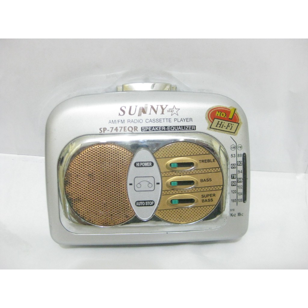 Walkman Sunny SP-747EQR pemutar radio kaset