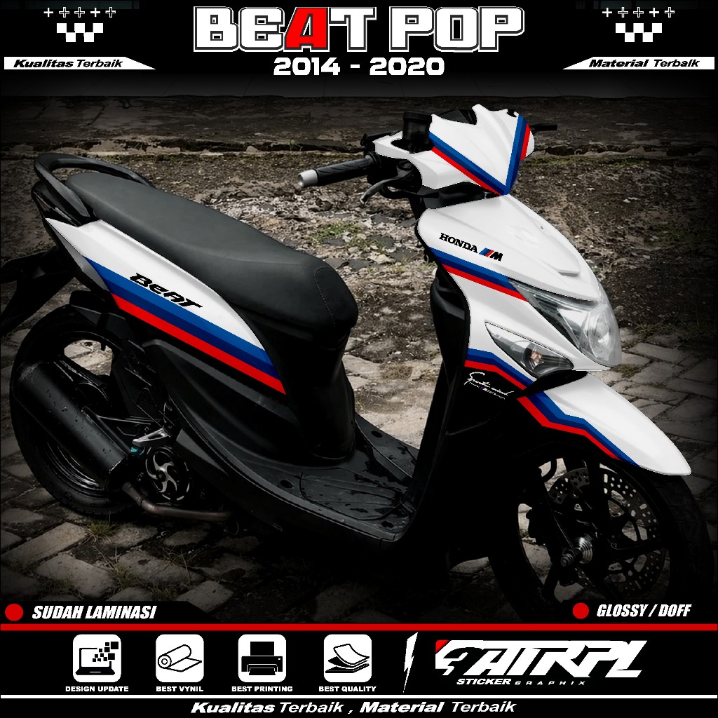 (COD) Decal Sticker Honda Beat POP Full Body 2014 2015 2016 2017 2018 2019 2020 - Decal Sticker Full